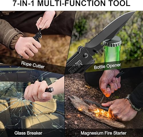 Miniatura 4 de Relleno de calcetines para hombres y papá idea de regalo de Navidad para mujeres y adultos multiherramienta 7 en 1 camping pesca accesorios geniales