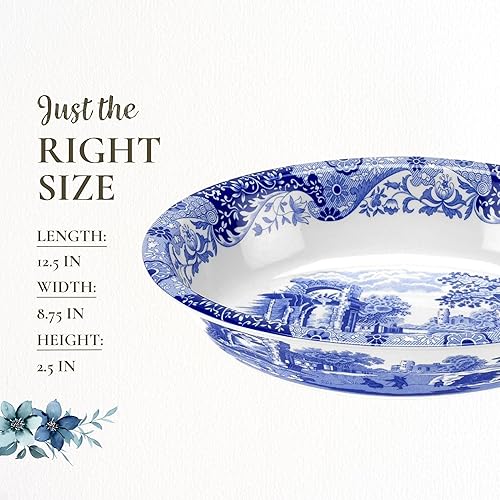 Miniatura 8 de Spode Plato italiano con borde ovalado azul