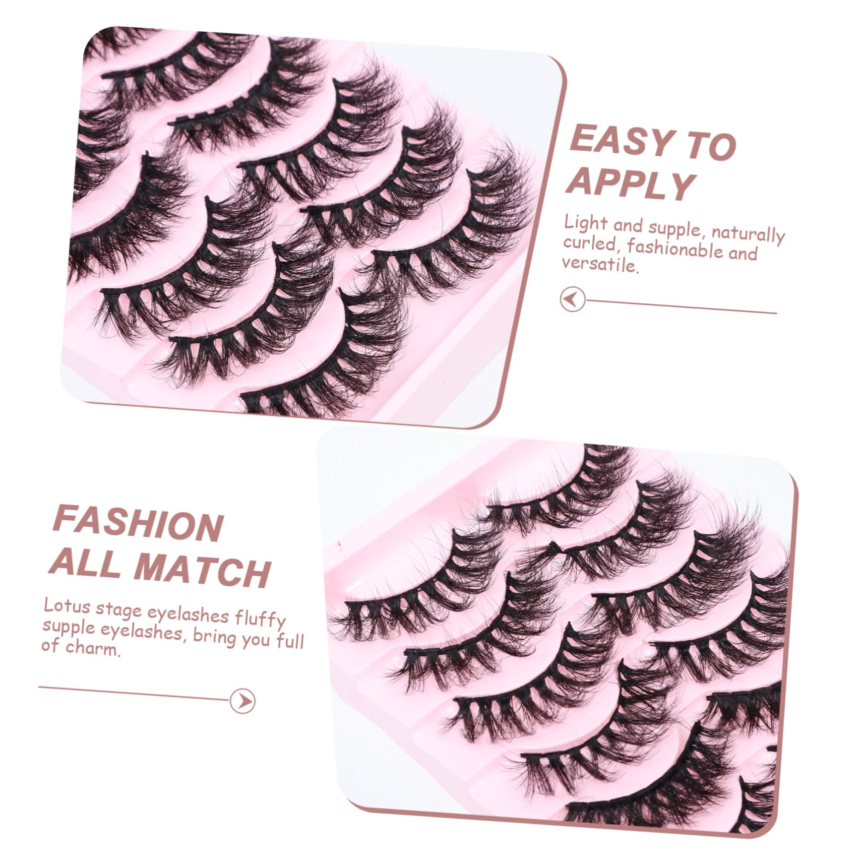 POPETPOP 50paare Künstliche Wimpern Mit Natürlichem Look Wiederverwendbare Fake Eyelashes Für Hochzeiten Partys Und Cosplay Leicht Und Komfortabel Für Ganzen Tag