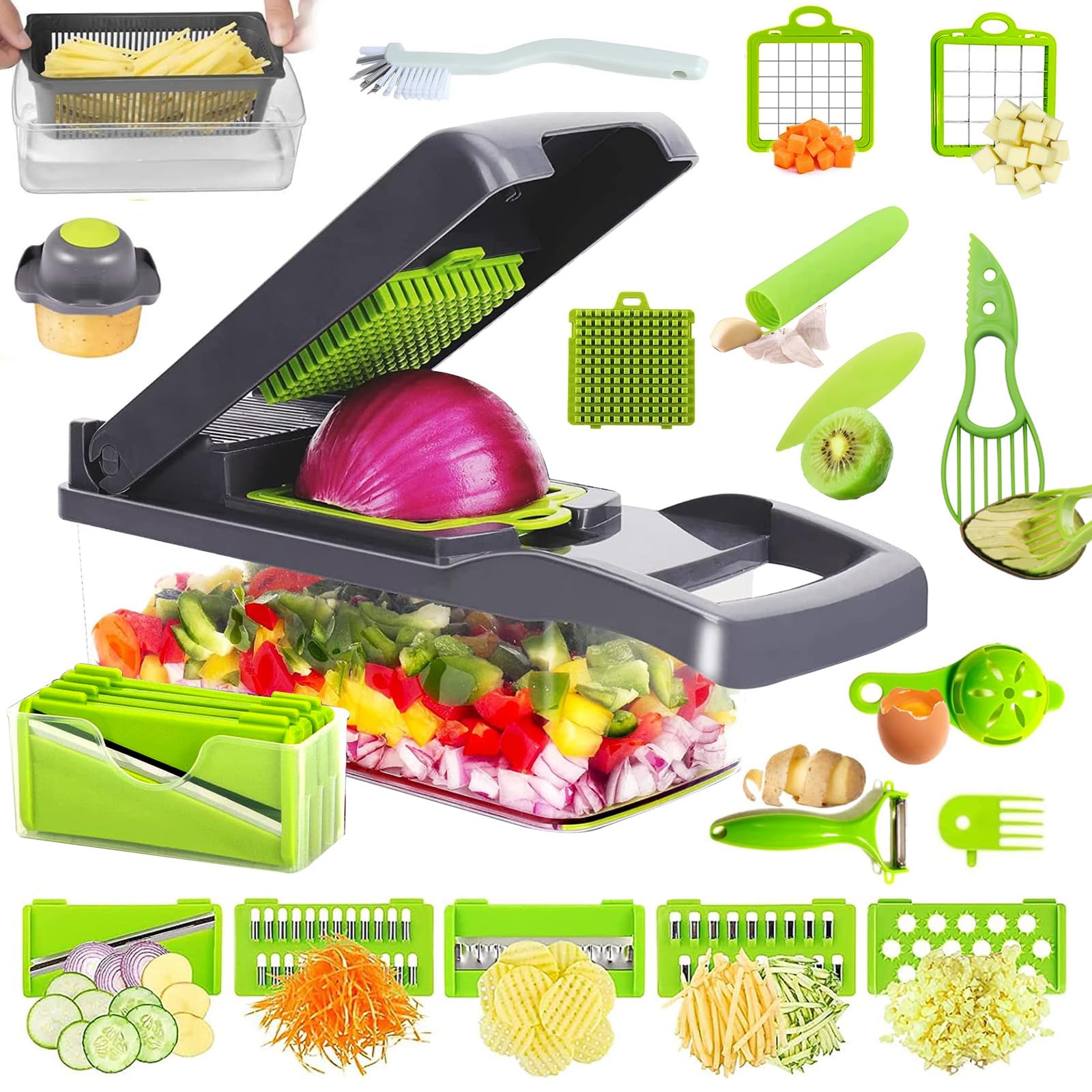 Vegetable Chopper 20 in 1 Multifunctional Mandoline Vegetable Slicer