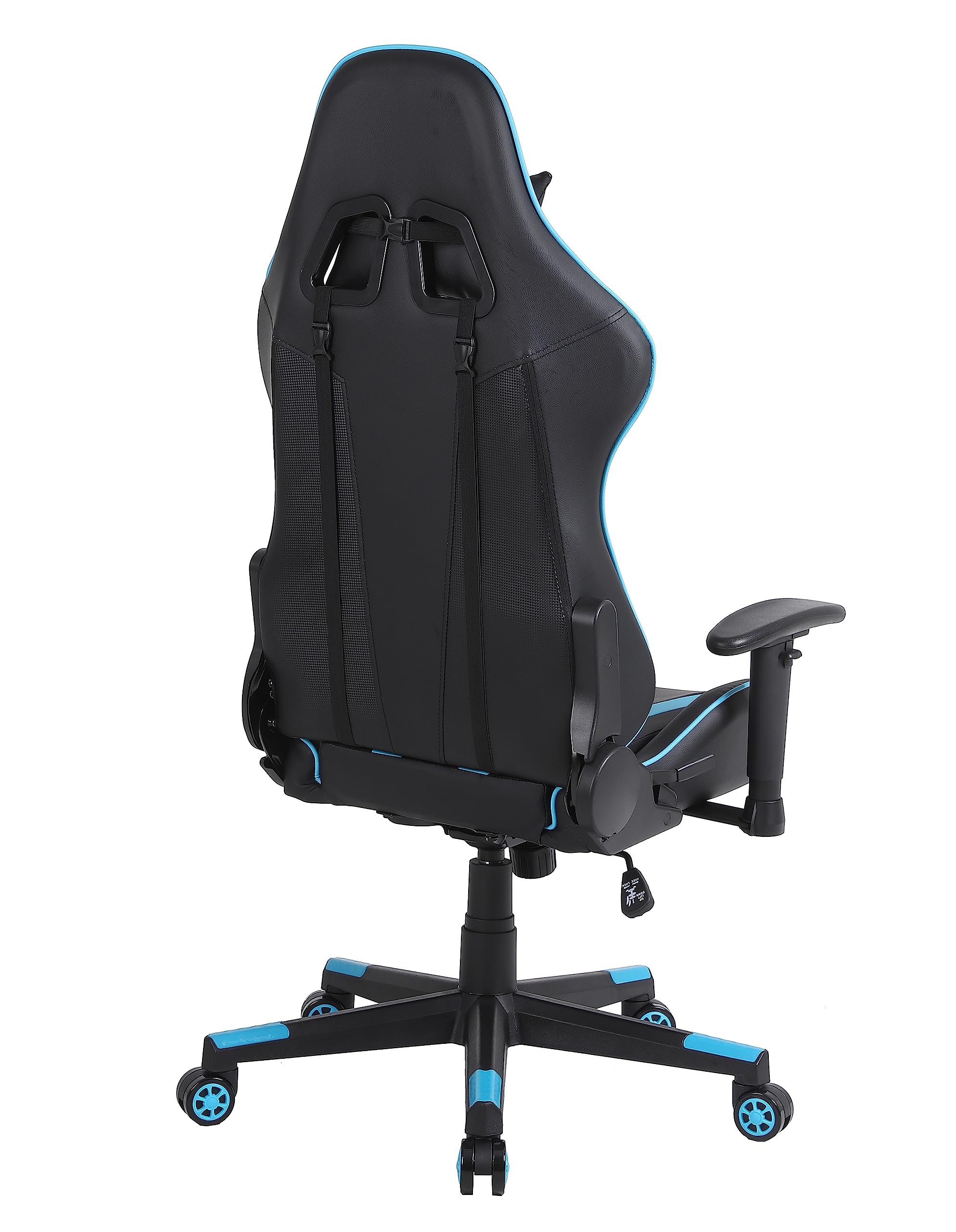 Sedia da Gaming Massimo Comfort e Stile RAPTOR Schienale Reclinabile Altezza Regolabile con Braccioli Poggiatesta Supporto Lombare Poltrona Playstation (Nero/Blu)