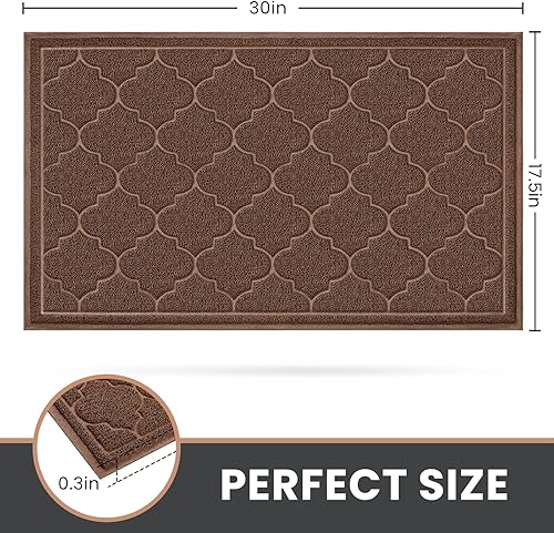 Miniatura 9 de LuxStep Tapete grande de 24 x 36 pulgadas, para interiores y exteriores, antideslizante, diseño de perfil bajo, duradero, atrapa la suciedad y el