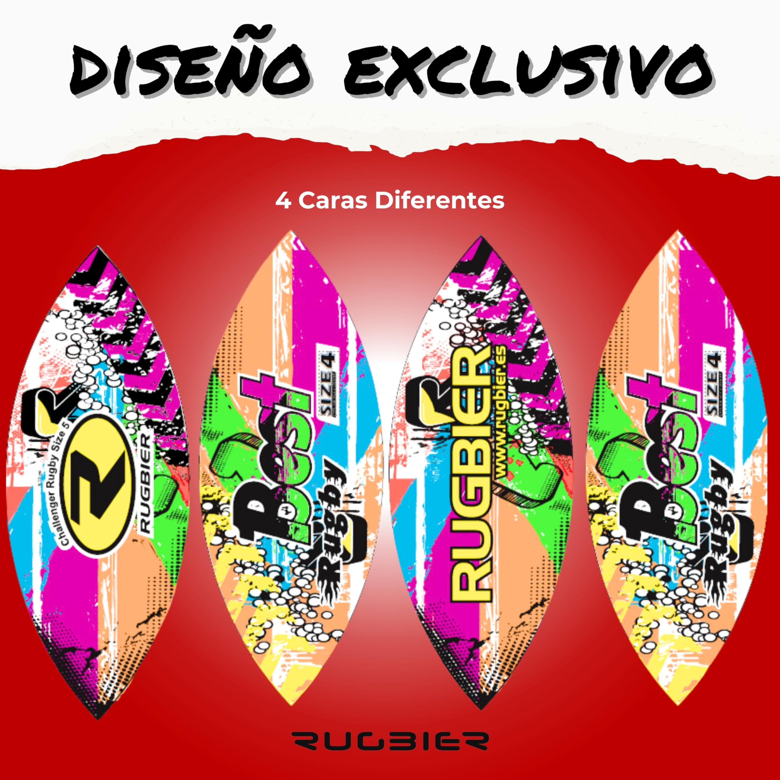 Pallone da Rugby per Bambini e Bambine T3 – Pallone per Scuola - Iniziazione e Allenamento - Design Esclusivo - Modello Best Rugby