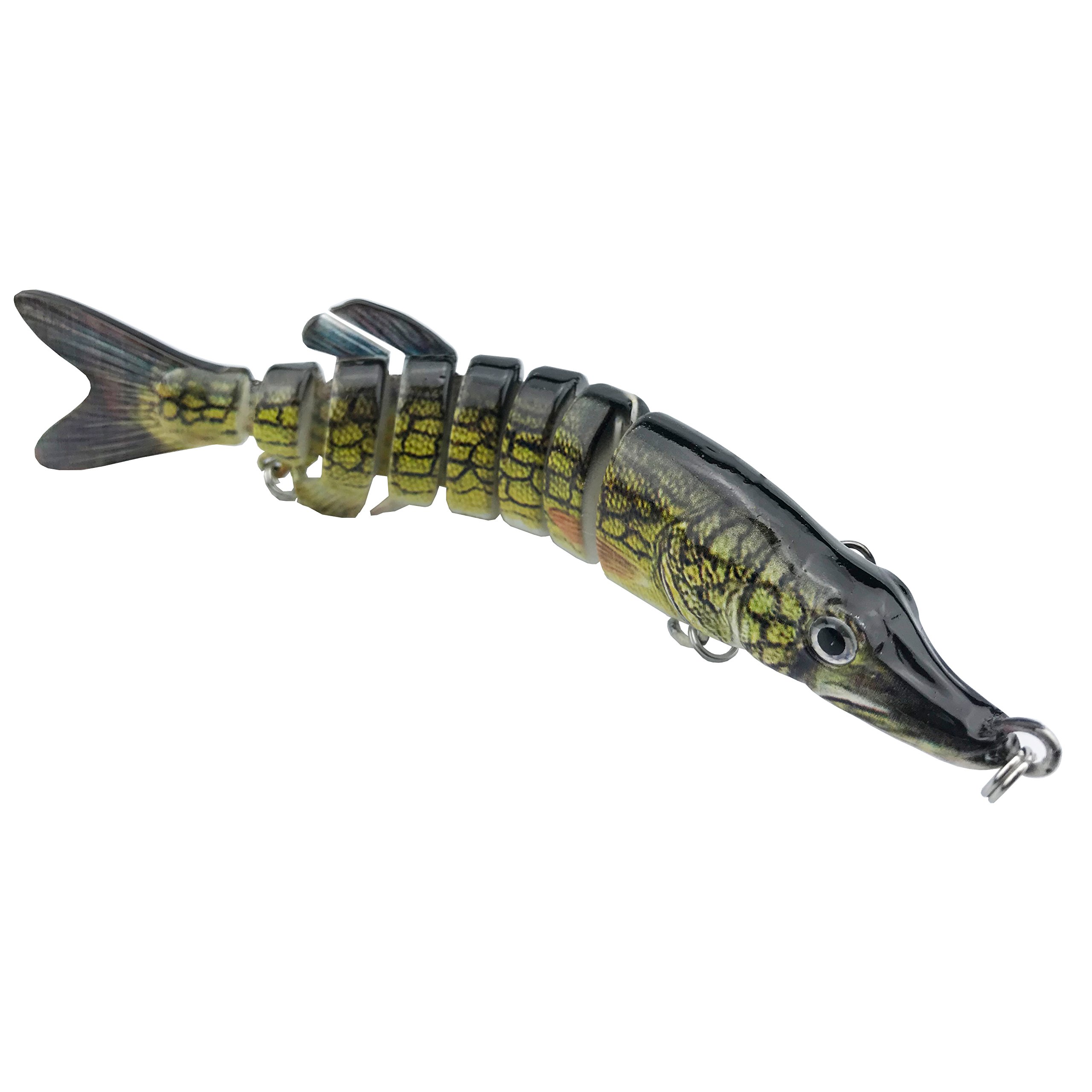 Scalewbin Lure Brochet Muskie 20cm 40g - Leurre Swimbait Multi-Articulé 8 Segments - Appât Réaliste Pour Pêche Carnassiers