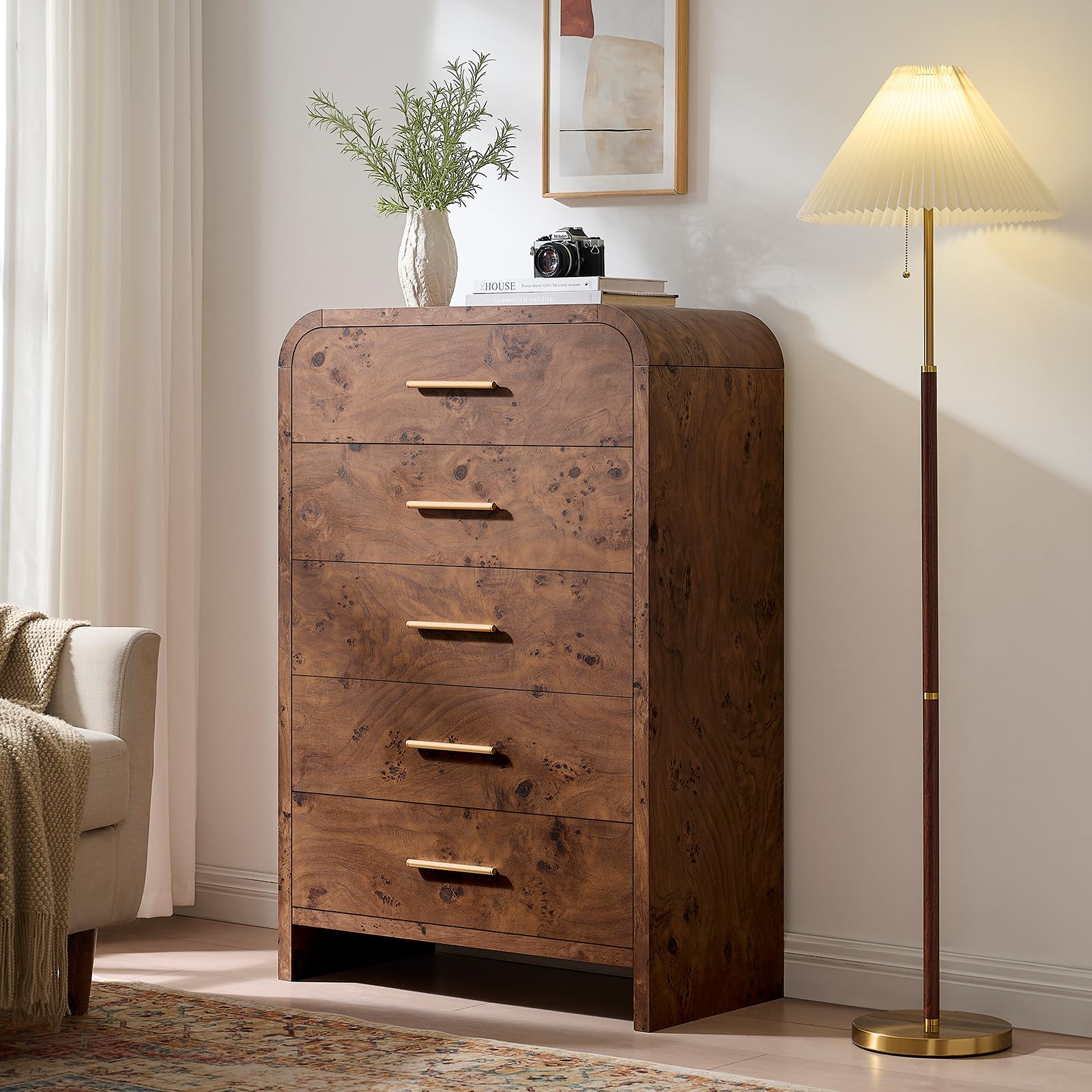 EliteSet Curved 5-Drawer Dresser