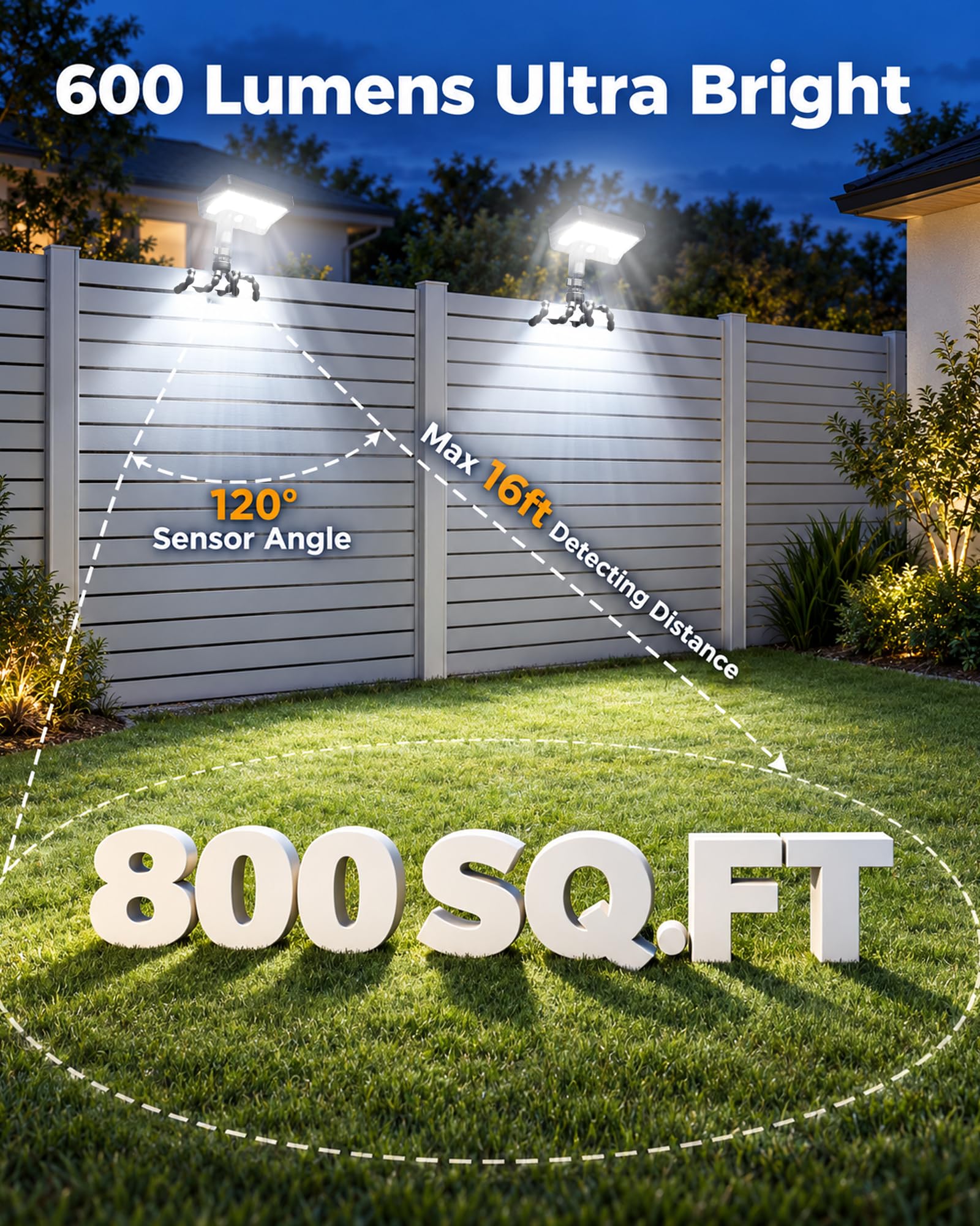 Motion Sensor Solar Lights - Octopus Tripod Security -3
