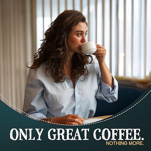 Miniatura 9 de The Bean Organic Coffee Company Mezcla de café procesado por agua DECAF Sudamérica, tostado medio, café molido, bolsa de 16 onzas, Café Molido