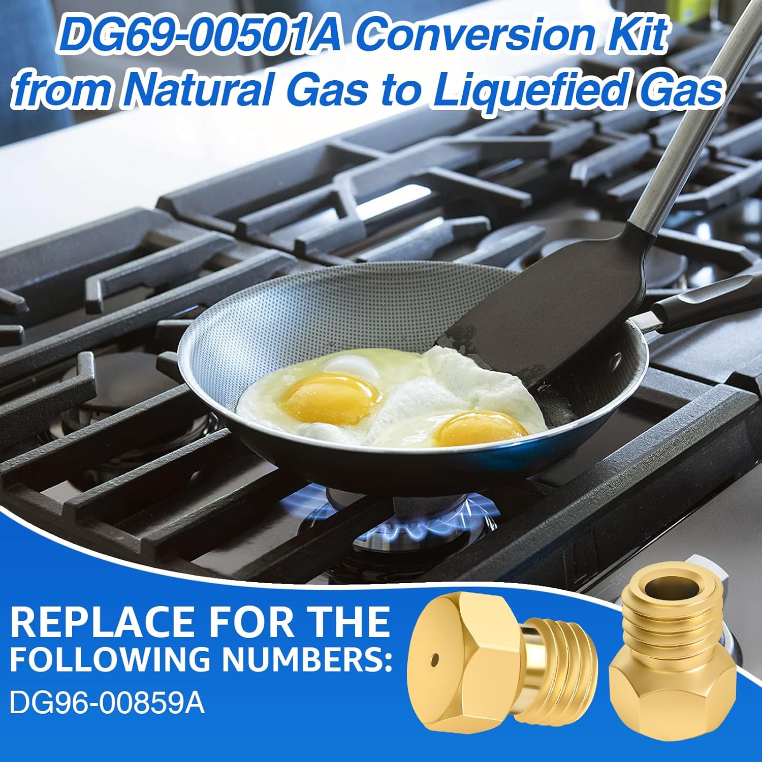 7PCS Orifices DG69-00501A for Samsung Gas Range LP Conversion Kit with Installations and Tool，Compatible with DG96-00859A