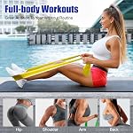 Bandes de résistance plate pour la thérapie physique et la rééducation, Pilates, 1.8 m Long-Tex Bandes de travail élastiques Latex Résistance pour les femmes et les hommes