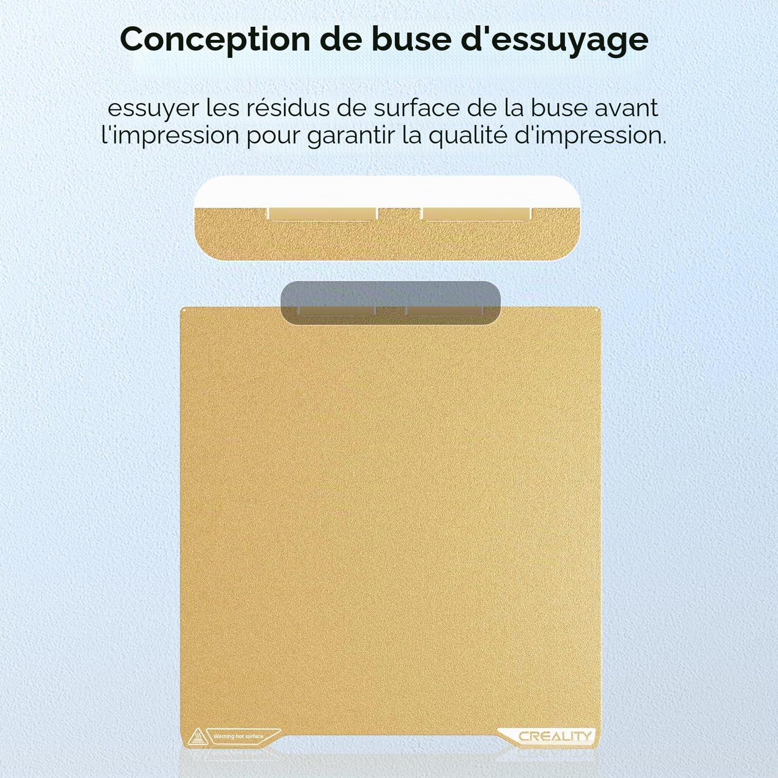 Plateau d'impression Creality K2 Pro, 325 × 310 mm, revêtement PEI K1 Max, plateau magnétique en acier à ressort, plateau texturé givré double face pour Ender 3 V3 Plus