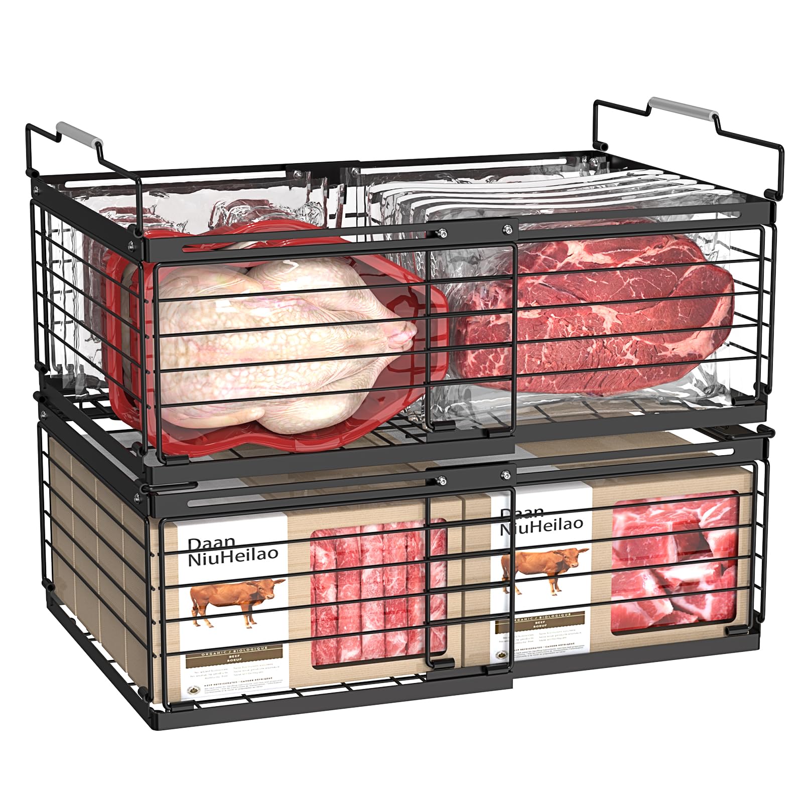 Photo 1 of NADAMOO Expandable Chest Freezer Organizer Bins (2-Pack)