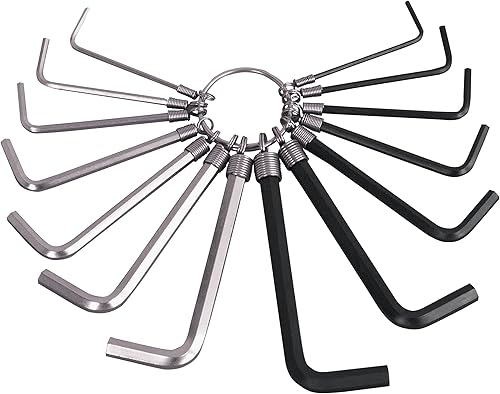 TEKTON 2500 Juego de llaves hexagonales pulgadasmétricas 14 piezas