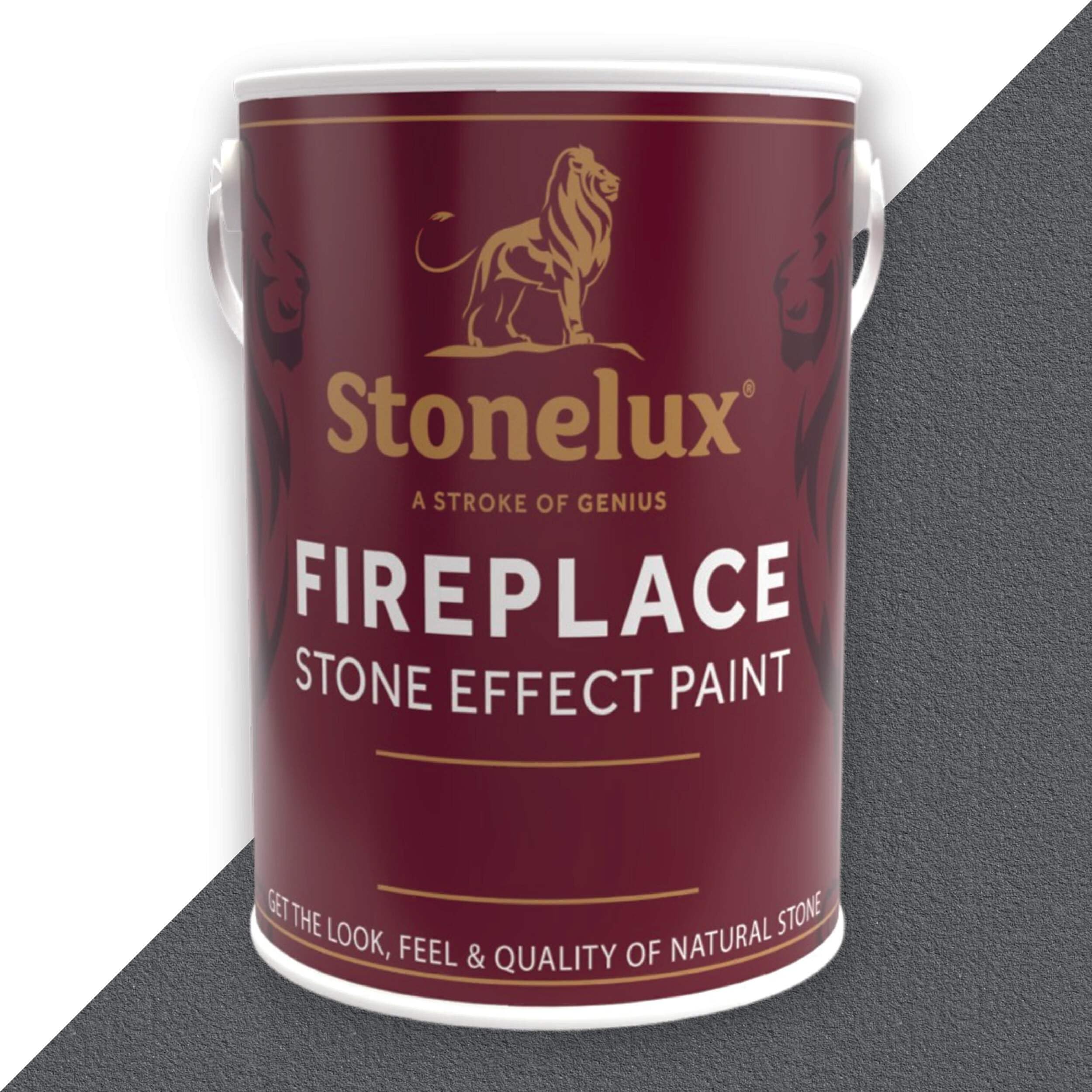 StoneLux® Fireplace Paint – Stone Effect Heat Resistant Paint for Fire Surrounds, Hearths and Inglenooks APSLEY 59 5 Litre — image 1