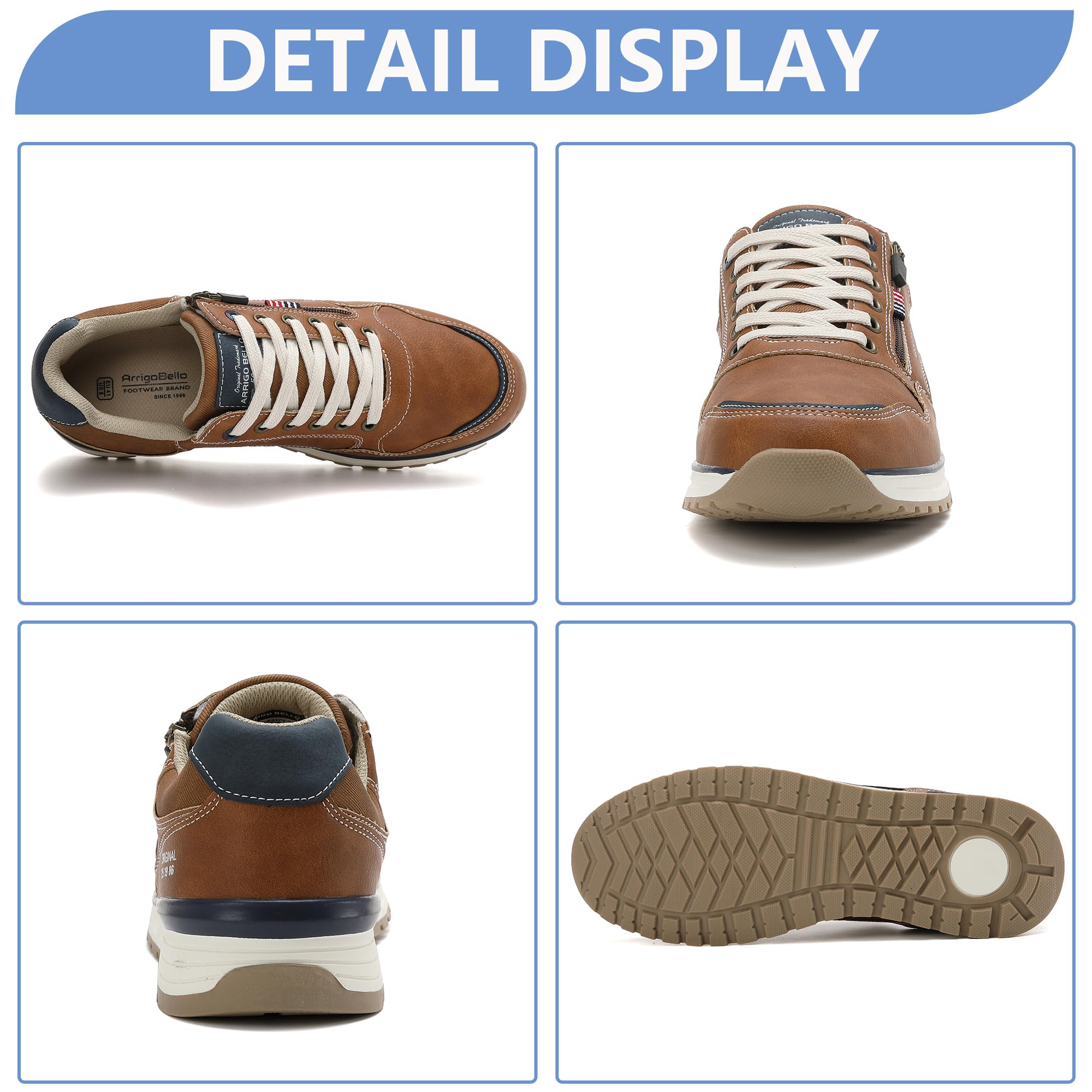 ARRIGO BELLO Zapatillas Hombre Zapatos Vestir Casual Deportivas Transpirables Gimnasio Correr Sneakers Talla 41-46