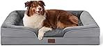 Bedsure Orthopedic Dog Beds Large Sized Dog - Washable Large Dog Cat Bed Waterproof, Comfort Dogs Couch Sofa with Washable Removable Cover, Pet Bed with Nonskid Bottom, Grey, 35