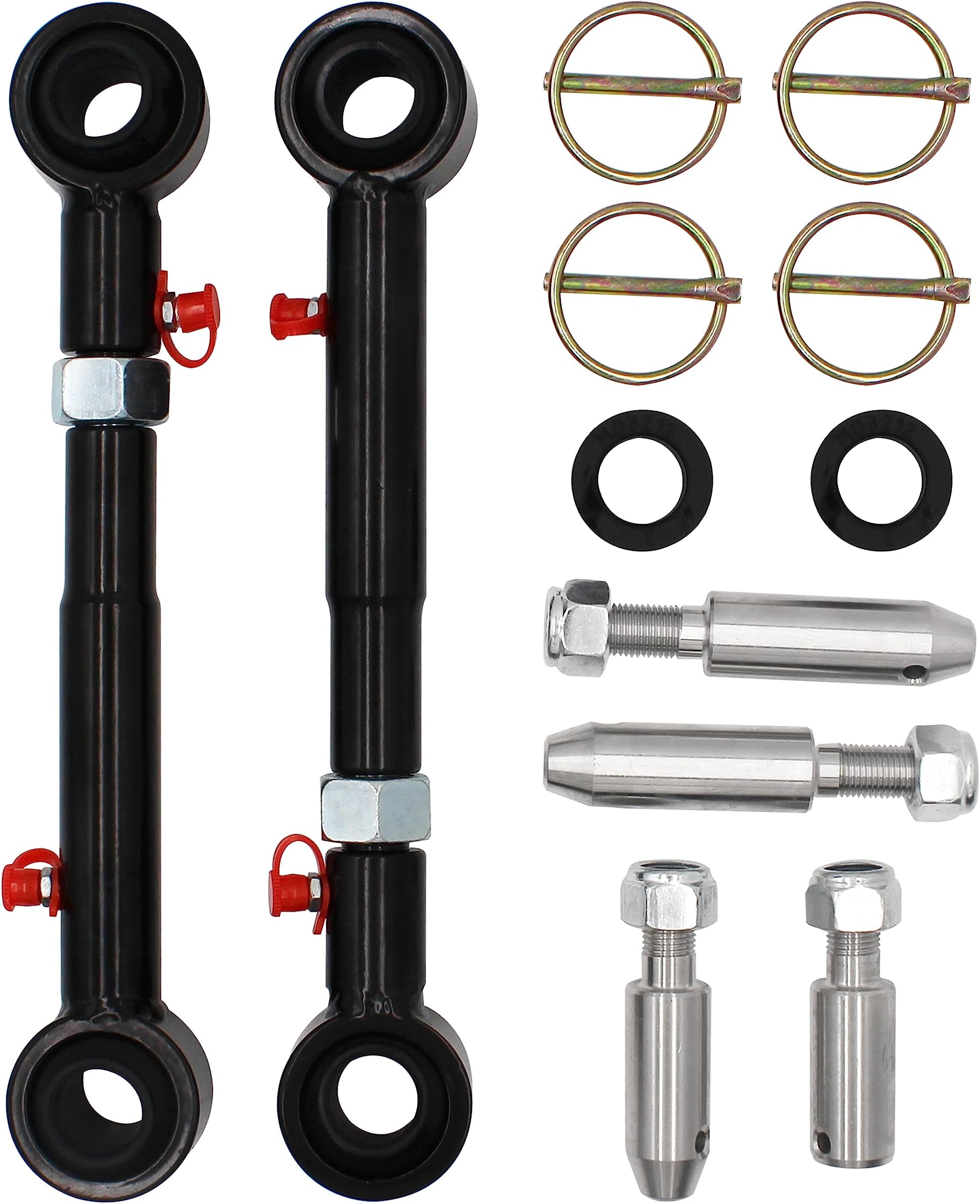 2034 Front Sway Bar Quicker Disconnect System with 2.5"-6" Lifts Adjustable,Compatible with 2007-2018 Wrangler JK JKU,Replace Quicker Disconnect Sway Bar links (Black)