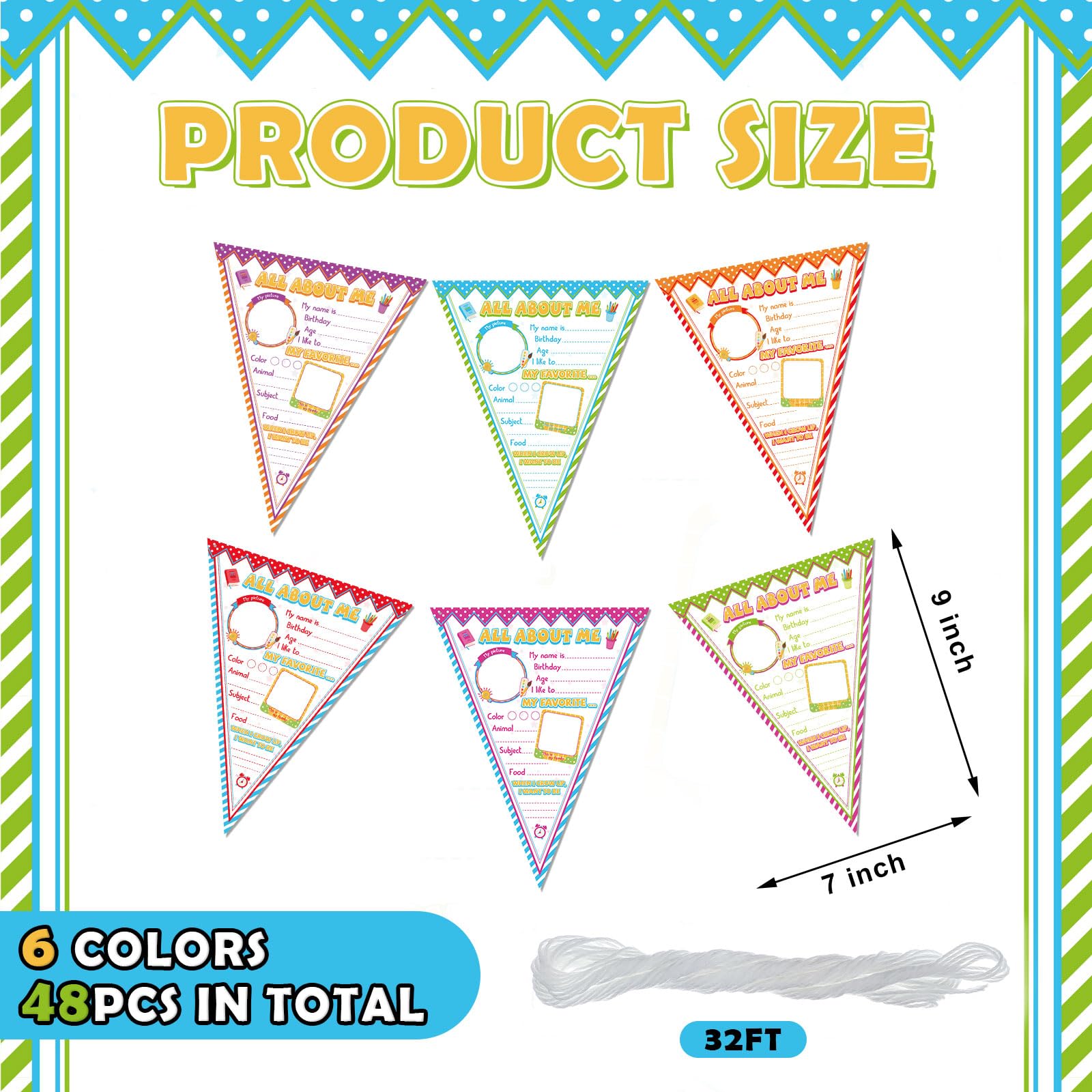 amazon-com-humyoun-48-pcs-all-about-me-poster-bunting-banner-pennants-first-day-of-school-poster-bulletin-board-display-set-for-school-students-classroom-party-supplies-office-products for Free Printable All About Me Pennant Amazon.com: Humyoun 48 Pcs All About Me Poster Bunting Banner Pennants First Day of School Poster Bulletin Board Display Set for School Students Classroom Party Supplies : Office Products for Free Printable All About Me Pennant