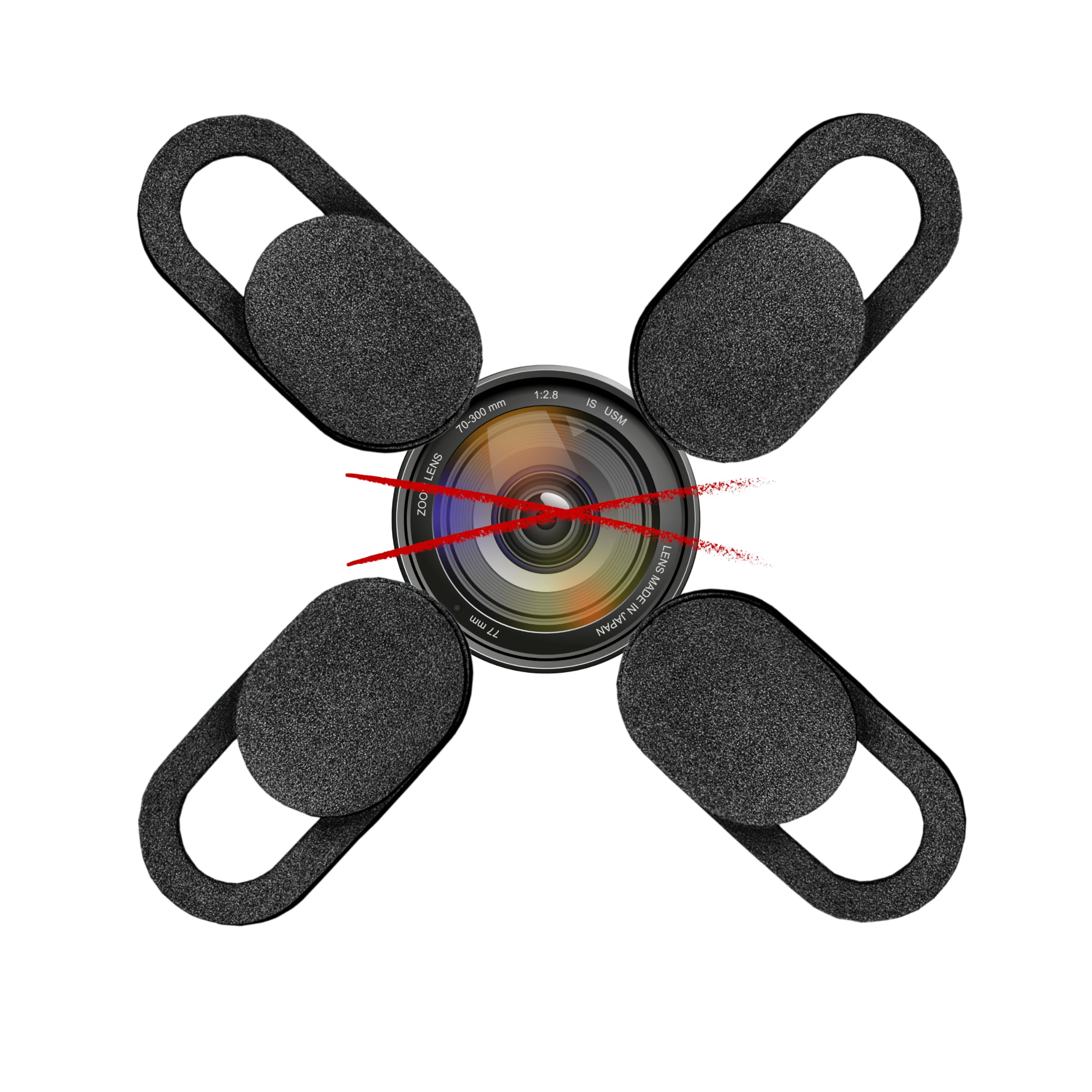 NOITAF Copri webcam 4 pezzi per i tuoi accessori, con webcam cover puoi stare tranquillo di non essere visto mentre usi lo smartphone, ipad o laptop
