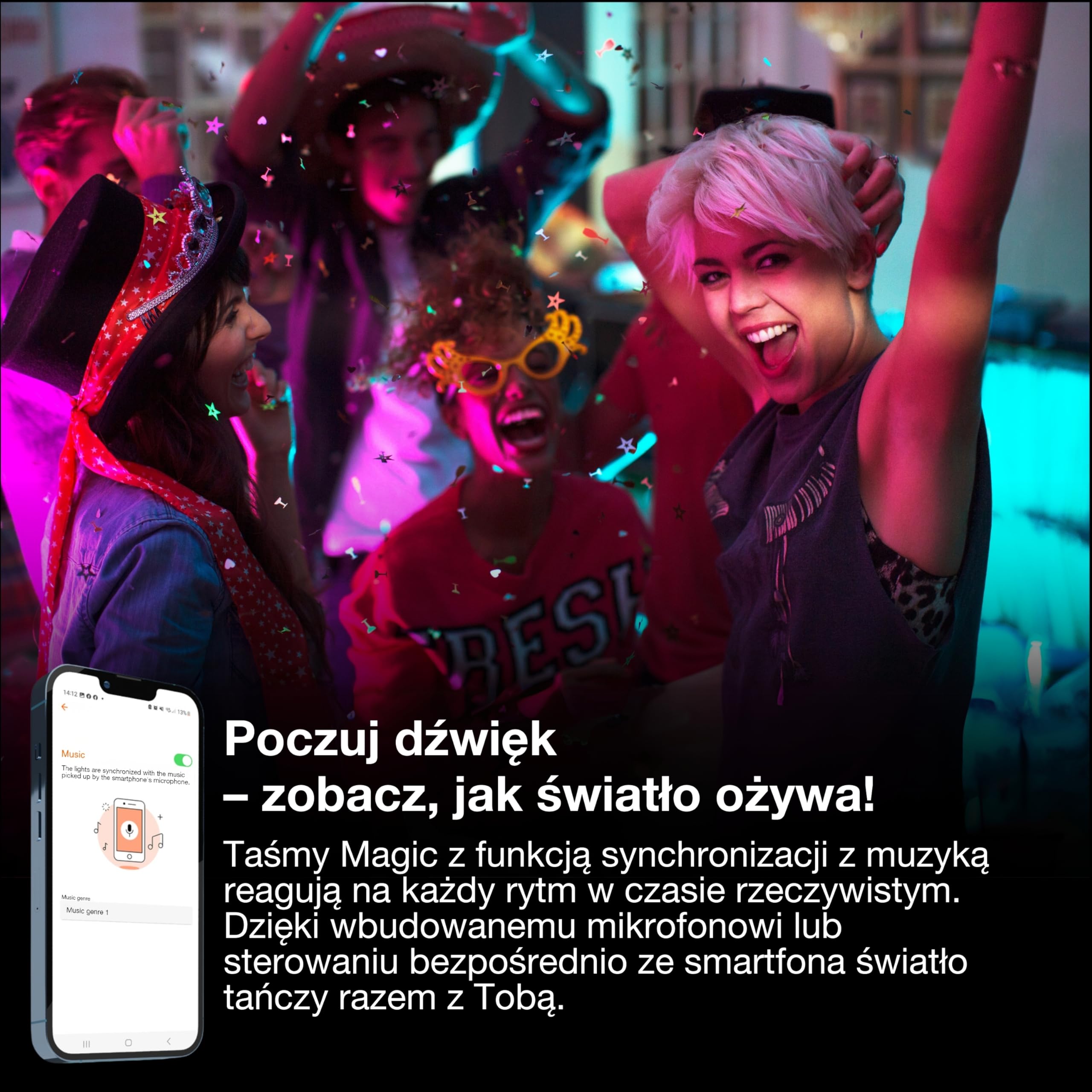 OSRAM SMART WIFI COB dekoracyjne kolorowe COB STRIPS z MAGIC RGB, WiFi i jednorodnym efektem świetlnym, ściemnialne, silikonowe, 5 m, niewymienne żarówki