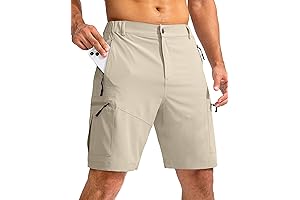 Pudolla Men's Zip-Pocket Hiking Cargo Shorts: Ultimate Comfort and Functionality for the Great Outdoors