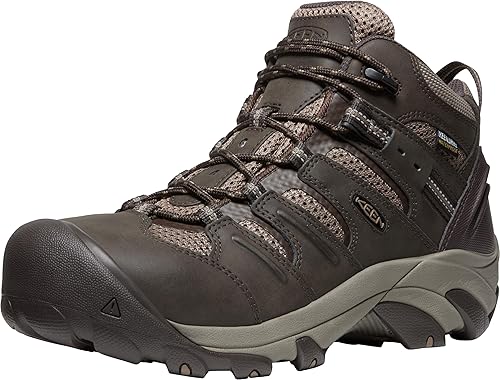 KEEN Utility Lansing - Botas de trabajo impermeables con punta de acero media para hombre