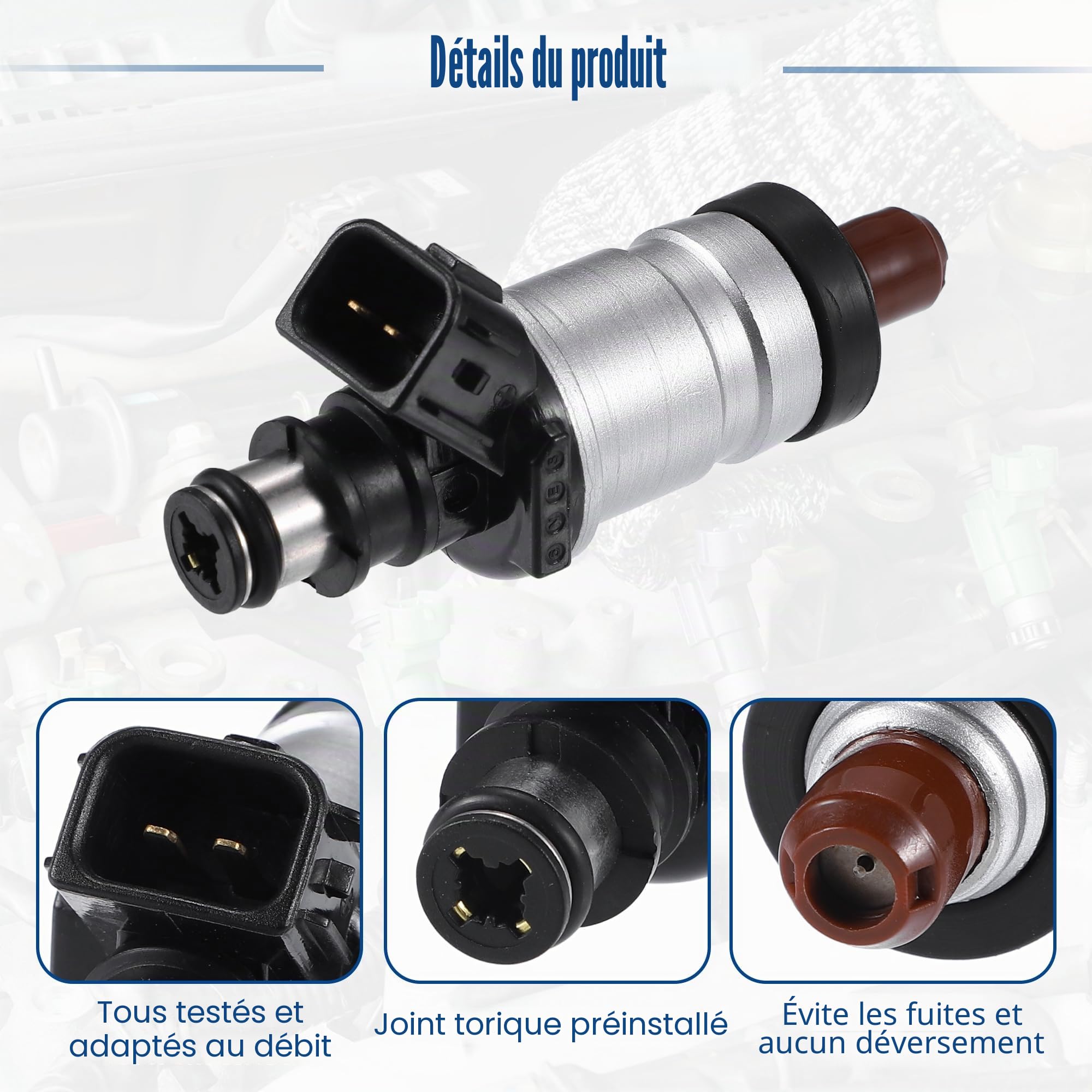 A ABSOPRO Buse D'Injecteur De Carburant Pour Honda Civic 96-02 4 Pièces