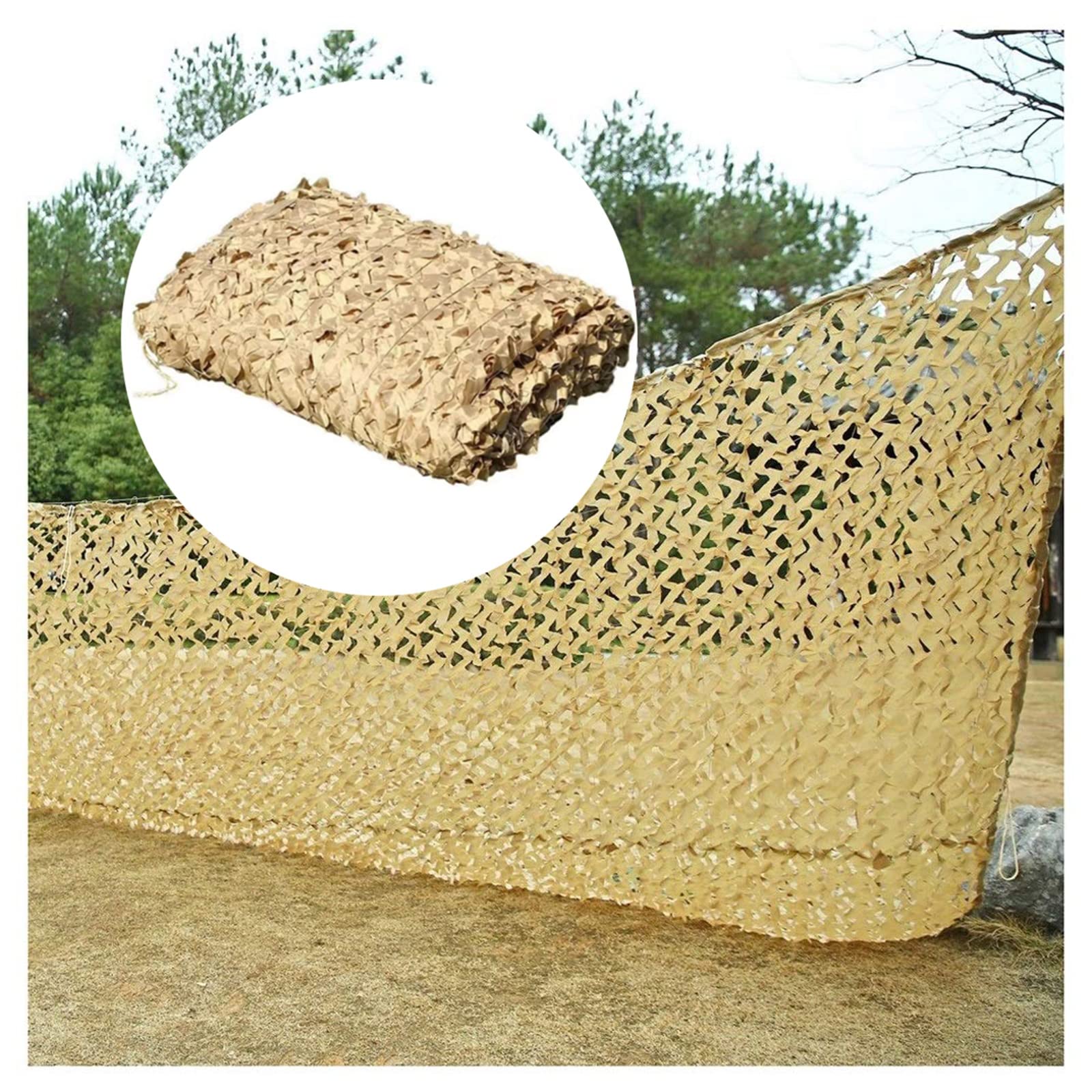 Oudini One Color Outdoor Camouflage Net, Military Mesh Camouflage Net Shade Net, 210D Oxcloth, For Shade, Party, Camping, Outdoor/One Color/2 * 4M/6.6 * 13Ft