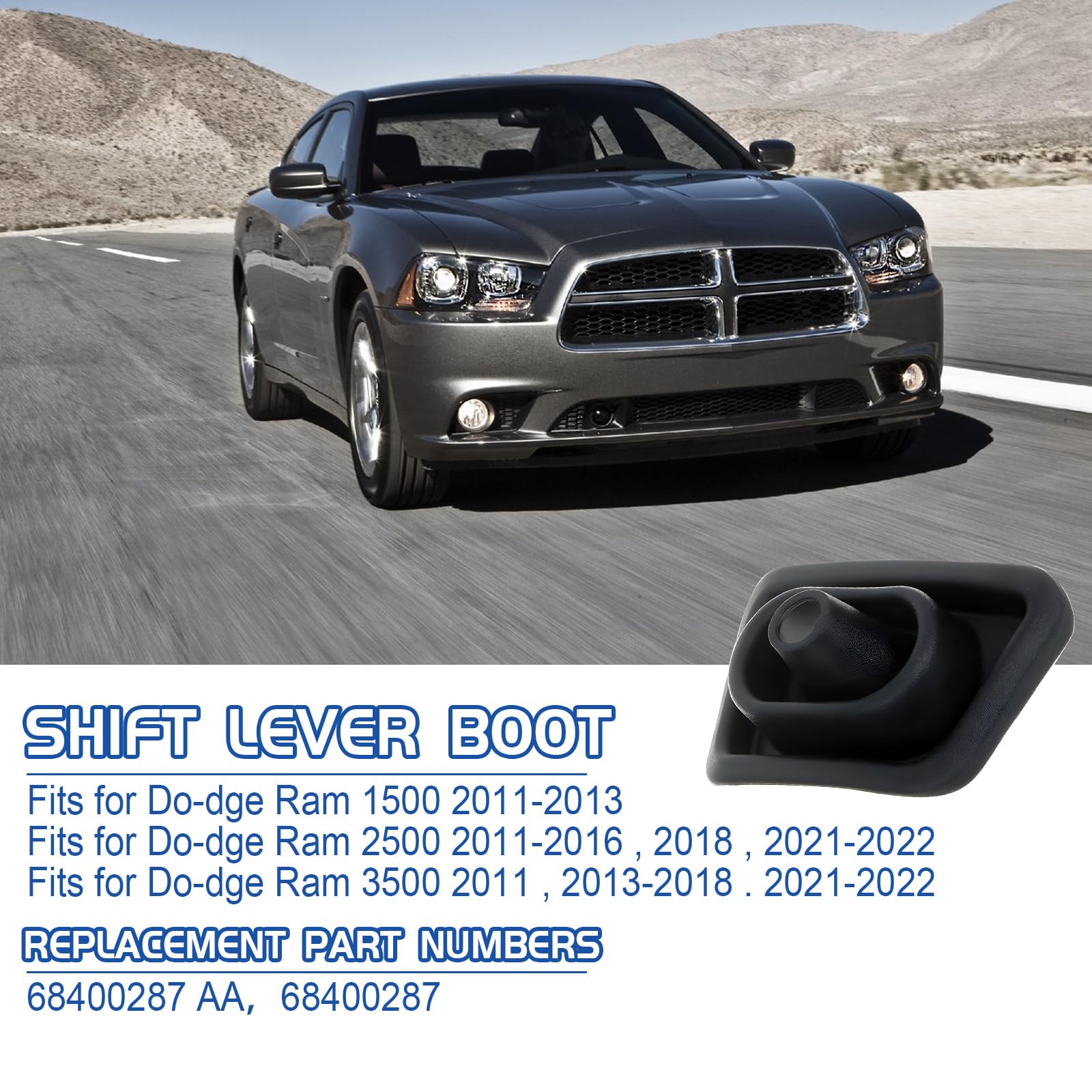 HSOKEW 68400287AA Gear Shift Lever Boot for Do dge Ram 1500 2011-2013, Ram 2500 2011-2016 2018 2021-2022 Ram 3500 2011 2013-2018 2021-2022 Gear Shift Dust Cover Replacement