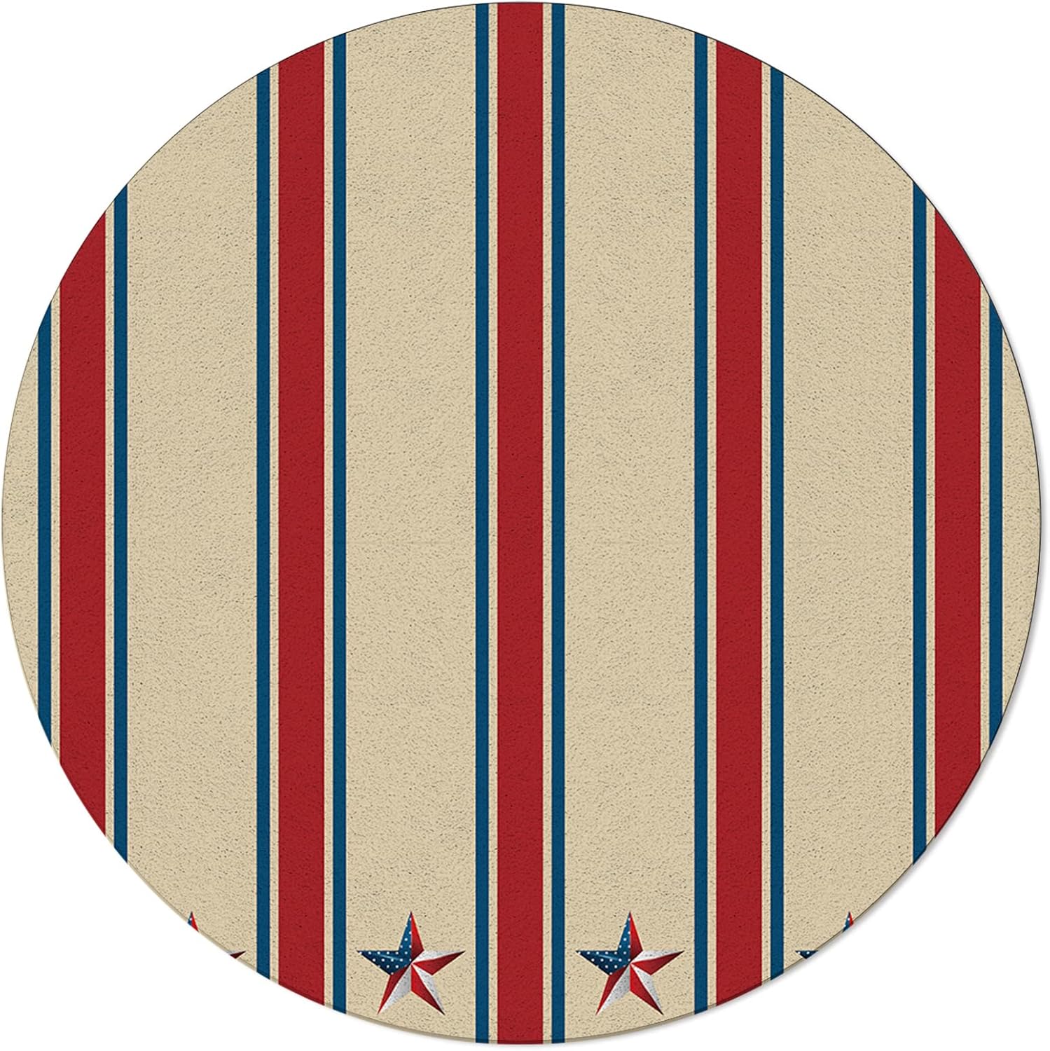 Round Area Rugs for Living Room Bedroom Decor, 4th of July