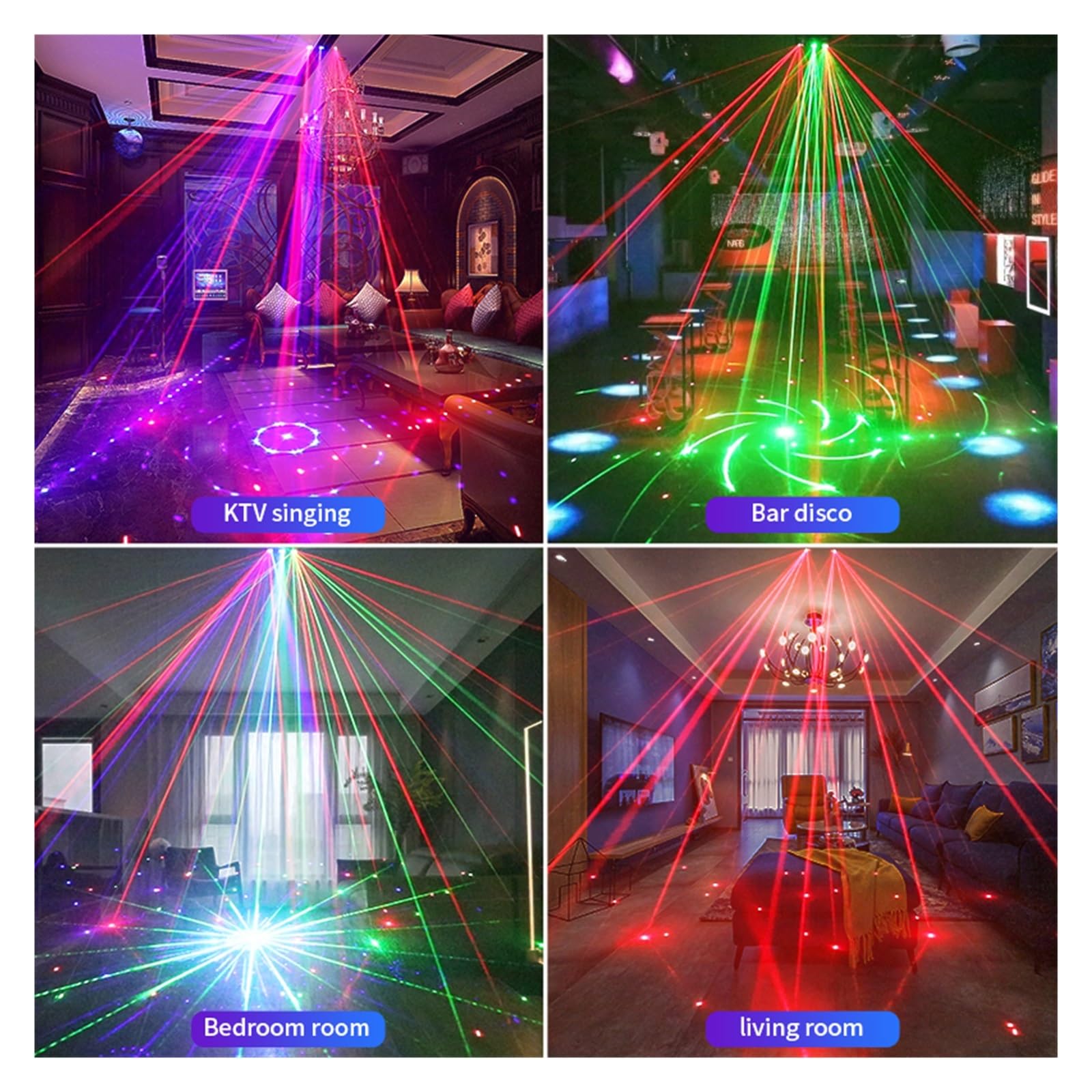 21 oczu RGB DJ światło dyskotekowe projektor z wiązką zdalny stroboskop sceniczny czarny efekt świetlny Xmas Club Party Holiday Halloween Na imprezy i do klubów