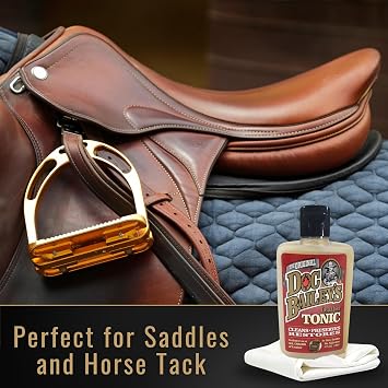 Leather Professional Grade Tonic - Condition, Clean, Repair & Soften - All-in-One Maintenance & All-Purpose Protection for Auto Detailers and Daily Use - Saddles, Auto Interiors, Apparel