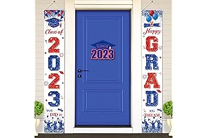 Blue and Red 2023 Graduation Decorations