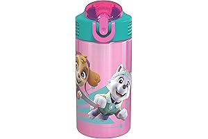 Zak Designs Paw Patrol 15.5oz Stainless Steel Water Bottle | Flip-Up Straw...