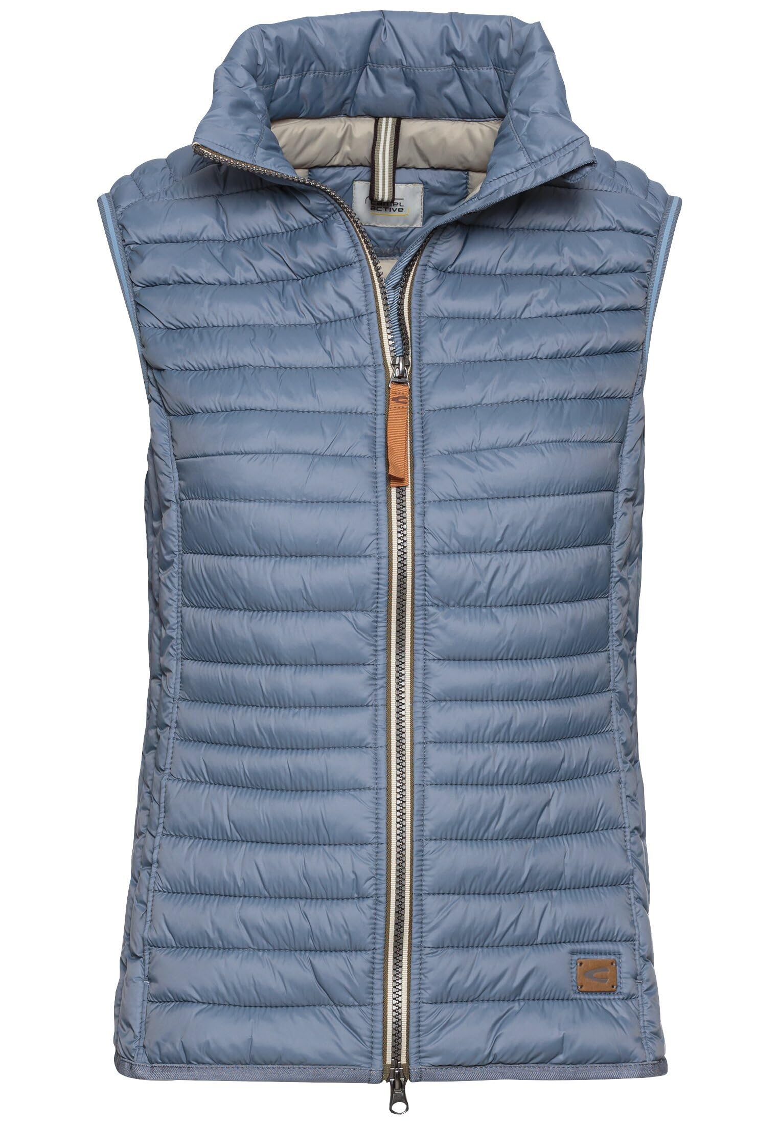 camel active Damen Steppweste mit 2-Wege-Reißverschluss Rauchblau