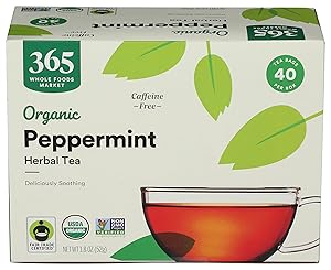 365 by Whole Foods Market, Organic Peppermint Tea (40 Bags), 1.9 Ounce (pack of 12)