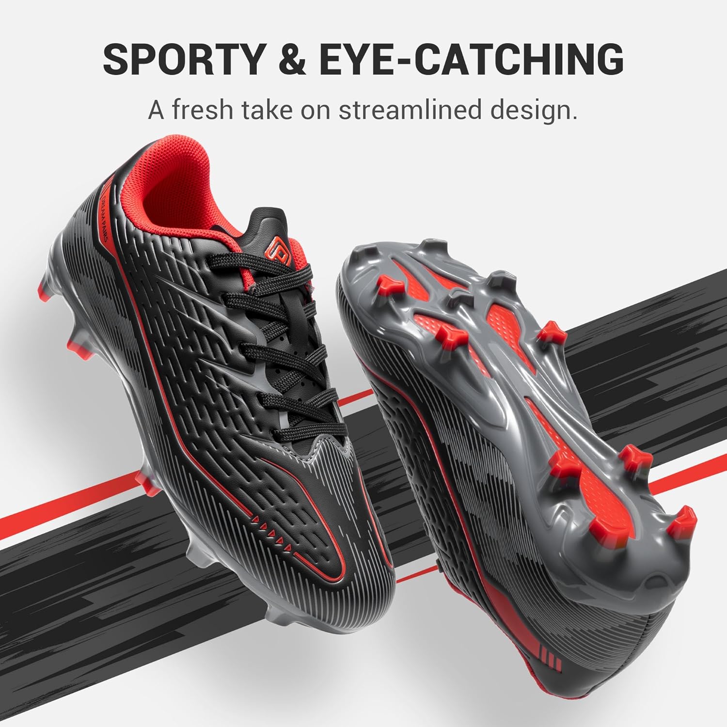 DREAM PAIRS Kids Multi Ground Soccer Cleats with High-Speed Anti-Twist TPU Plate Athletic Football Shoes for Little/Big Kids - Image 8