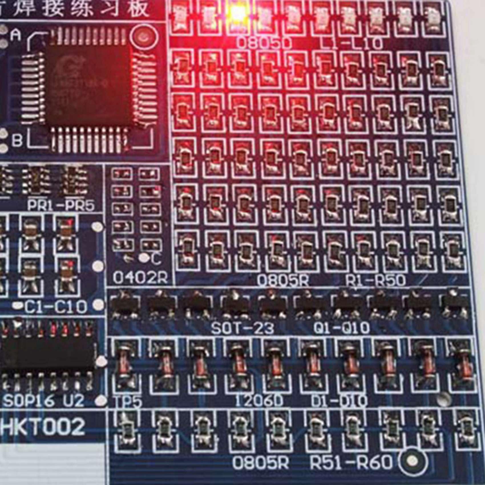 Lot de 5 pièces de rechange Advanced Full Chip Soldering Practice Board Composants électroniques DIY Kit de production