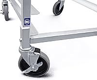 Vista 6 de New Star 36527 soporte con divisores para 20 charolas de cocina, de aluminio, de 26" x 20" x 69".