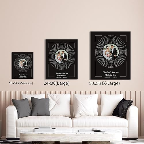 Vista 77 de Letras de música personalizadas, canciones, lienzo/fotos sin marco/impresiones enmarcadas con corazón en nombres de corazón, fecha de carga de fotos