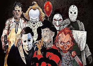 5D Halloween Diamond Painting Kits for Adults,DIY Halloween Horror Diamond Art Kits,Round Full Drill Diamonds Dots Crystal Gem Art Kits, Home Wall Decor 12x16inch