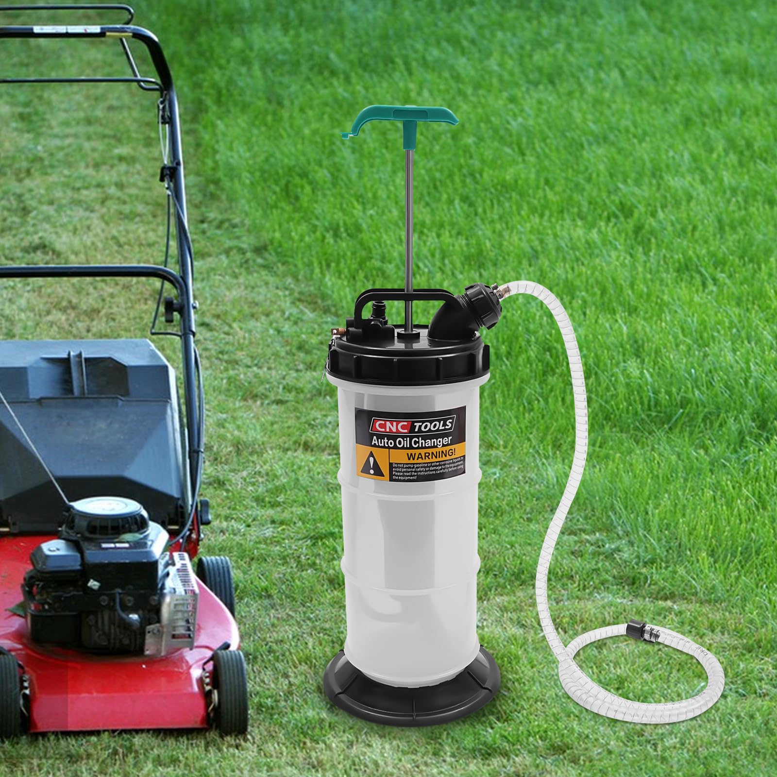Pompa di aspirazione manuale da 5,3L con 4 tubi, Pompa per olio del cambio e olio motore per auto, moto, barca, adatta per uso industriale
