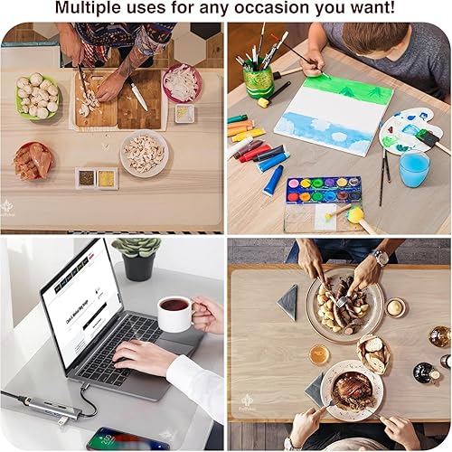 Miniatura 5 de Tapete de silicona extra grande de 35.5 x 23.6 pulgadas, tapete de silicona para manualidades de manteles individuales para hornear, pintura, arte