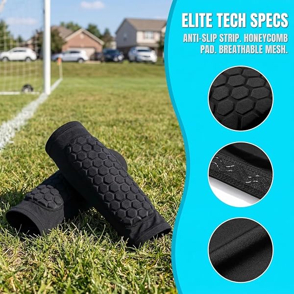 Protege Tibia Foot, Antichoc Shin Defender Guards, Shin Guards Manchon de Protection des Mollets, Protège-Tibias Respirants et Antidérapants, pour Enfants, Adolescents et Adultes - 5