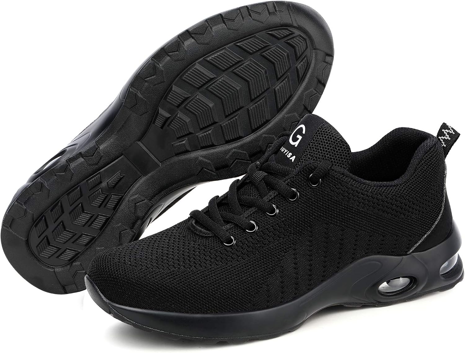 Steel Toe Shoes Women Men Lightweight Air Cushion Safety Work Shoes for Women Slip Resistant Indestructible Sneakers