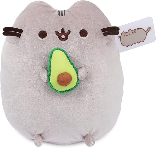 GUND Pusheen - Peluche de aguacate para aperitivos para niños de 8 años en adelante, 9.5 pulgadas, color gris