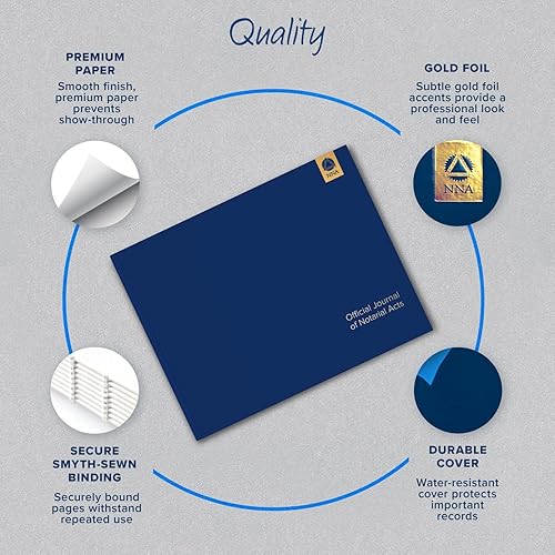 Miniatura 8 de National Notary Association Diario básico de notario, diario esencial de tapa blanda con protector de privacidad gratuito incluido, 122 páginas con