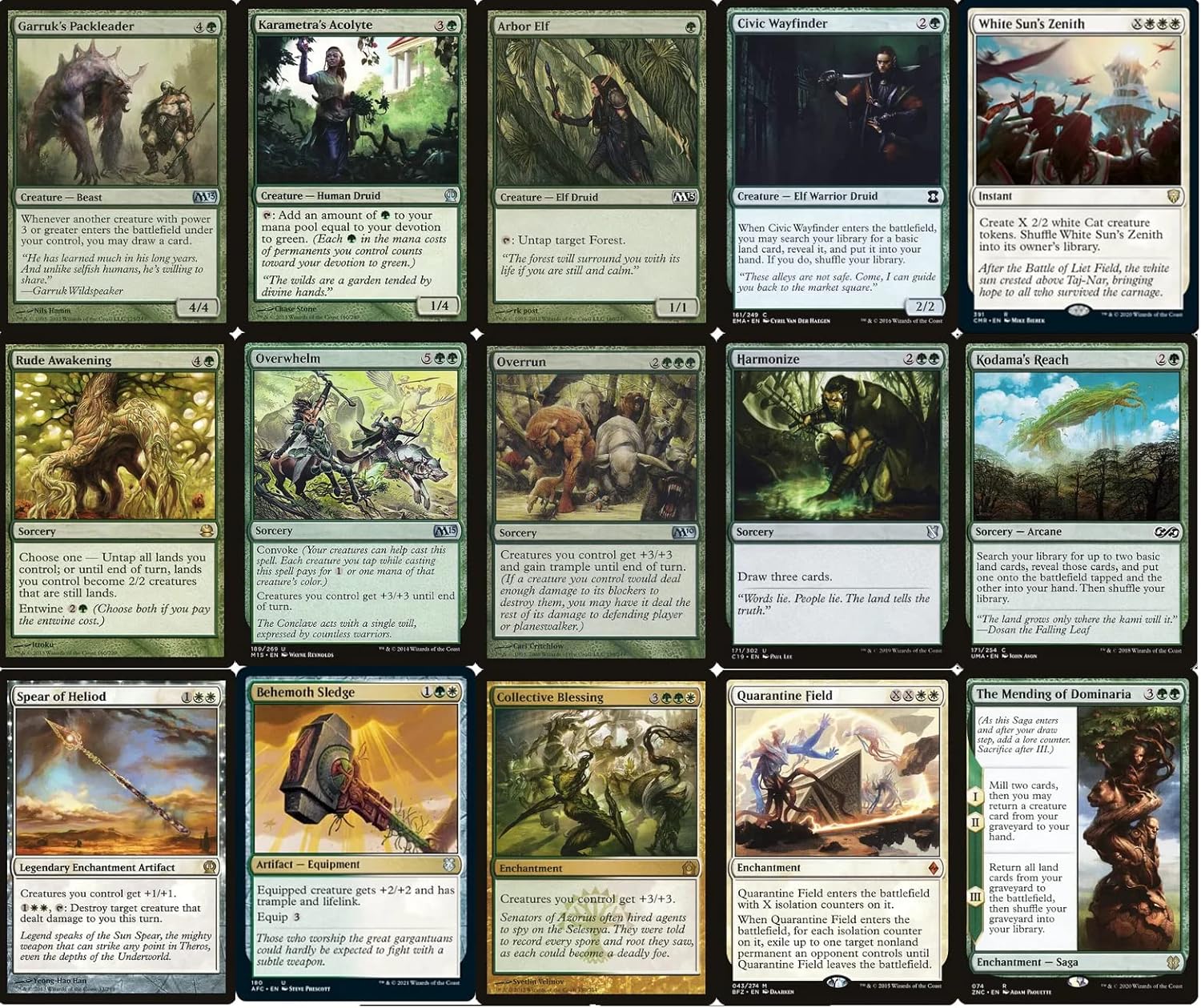 Green White Ramp/Draw/Huge Creature EDH Deck - Custom Built - Elite - MTG - Commander - 100 Card