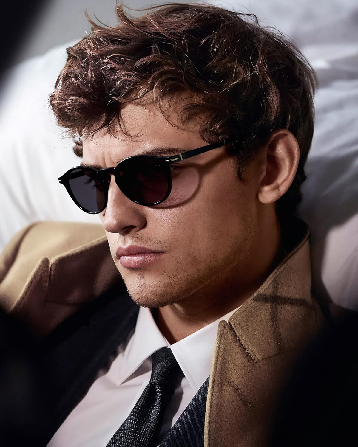 CARFIA Retro Round Atetate Polarized Sunglasses for Men UV Protection, Trendy Keyhole Sunnies Driving Shades Male Eyewears