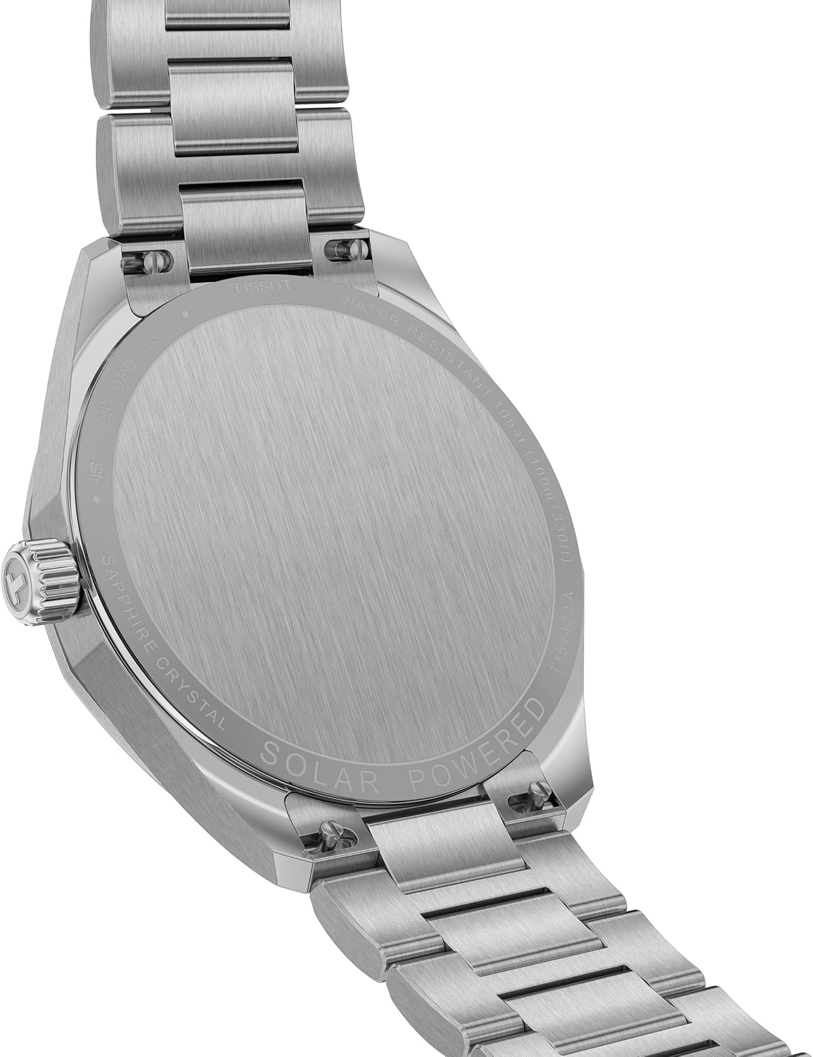 Tissot PRC 100 Solar, Silver Dial, 39mm Watch for Men, Stainless Steel Case and Bracelet, Solar Quartz Movement, T1514221103100