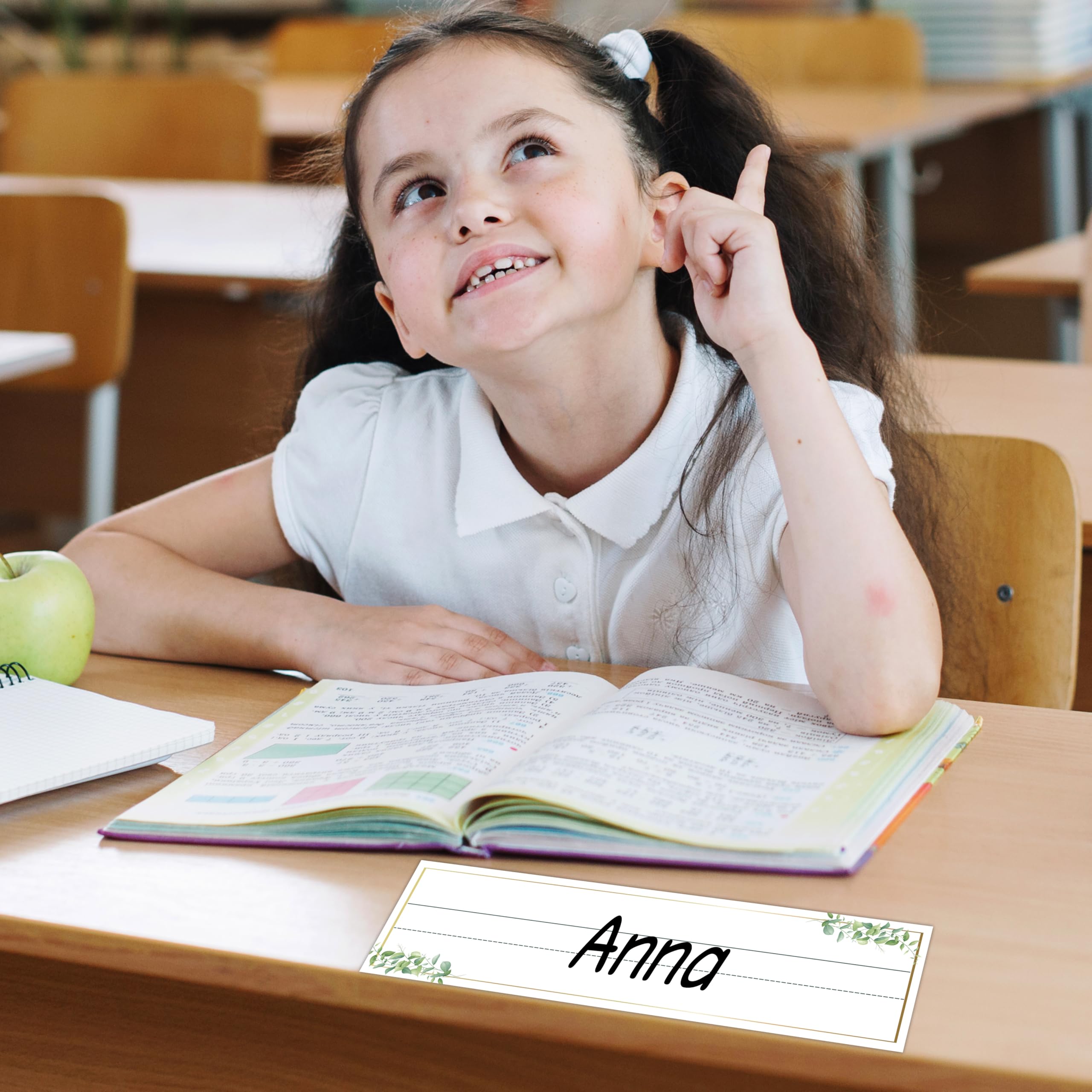 A03 Namensschilder für das Klassenzimmer – Grünpflanzen, Namensschilder für Klassenzimmer-Dekoration, 22,9 x 7,6 cm, Namensschilder für Lehrer, 1., 2., 3. Klasse, Kindergarten, Vorschule, Must-Haves